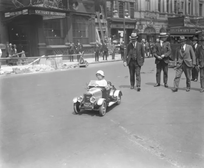 Framed Print : Londons Little Wonder Car A miniture motorcar which is eletrically driven. Complete Framed Print : Londons Little Wonder Car A miniture motorcar which is eletrically driven. Complete