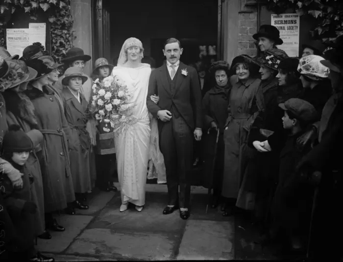Framed Print : Lord Arthur Butlets wedding. Lord Arthur Butler was married to Miss Jessie Carlos