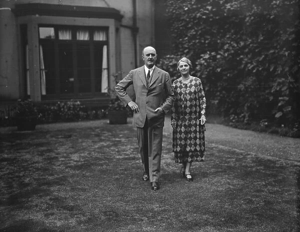 Lord and Lady Allenby photographed at their Chelsea home. 26 June 1926