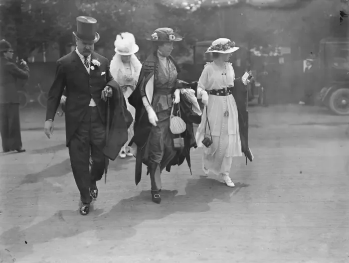 Framed Print : Lord and Lady Derby arriving at Royal Ascot Races
