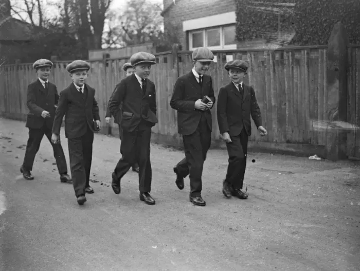 Framed Print : Lord Lascelles attends church with his school mates. Lord Lascelles, oldest son