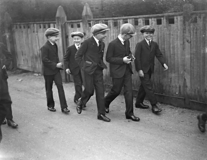 Framed Print : Lord Lascelles attends church with his school mates. Lord Lascelles, oldest son