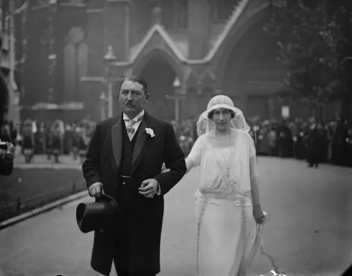 Framed Print : Lord St John of Bletso weds. Lord St John of Bletso and Mrs Sandford were married Framed Print : Lord St John of Bletso weds. Lord St John of Bletso and Mrs Sandford were married
