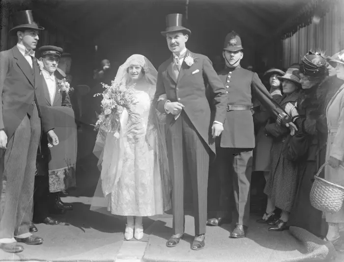 Framed Print : Lord Swaythlings son weds. The marriage of the Hon Stuart Montagu with Miss M Framed Print : Lord Swaythlings son weds. The marriage of the Hon Stuart Montagu with Miss M