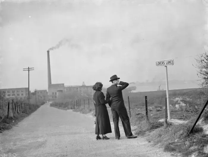 Framed Print : Lovers Lane, Swanscombe. 1938 Framed Print : Lovers Lane, Swanscombe. 1938