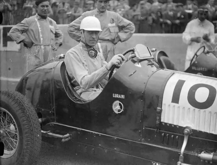Framed Print : Lurani. Italian racing motorist. 10 October 1937. [?] Crystal Palace