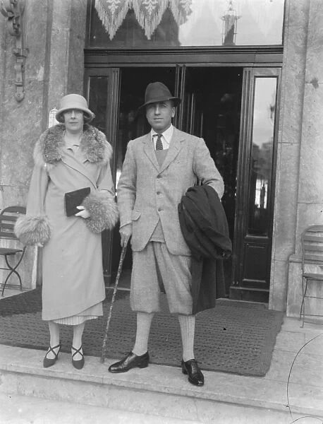 M and Mme Alfredo Pena at Biarritz. 1925
