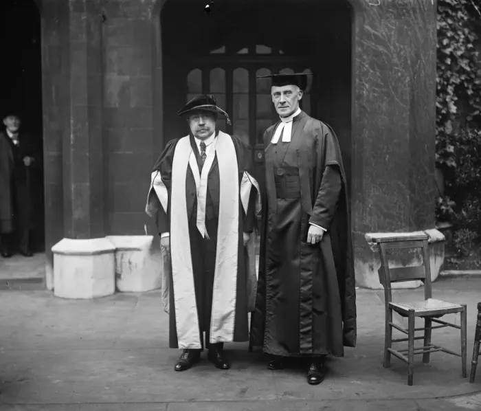 Framed Print : M Painleve, French Minister of war, receives honorary degree at Cambridge. M