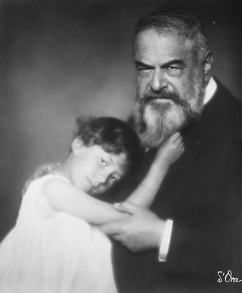 M Tristan Bernard, Frances richest litterateur, with his granddaughter and sole heiress