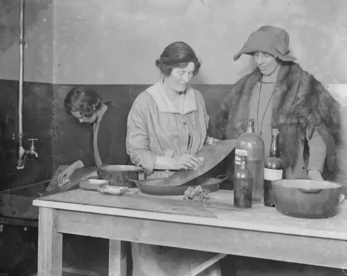 Framed Print : The making of decorative stainless steel ornaments by women workers at Birmingham Framed Print : The making of decorative stainless steel ornaments by women workers at Birmingham