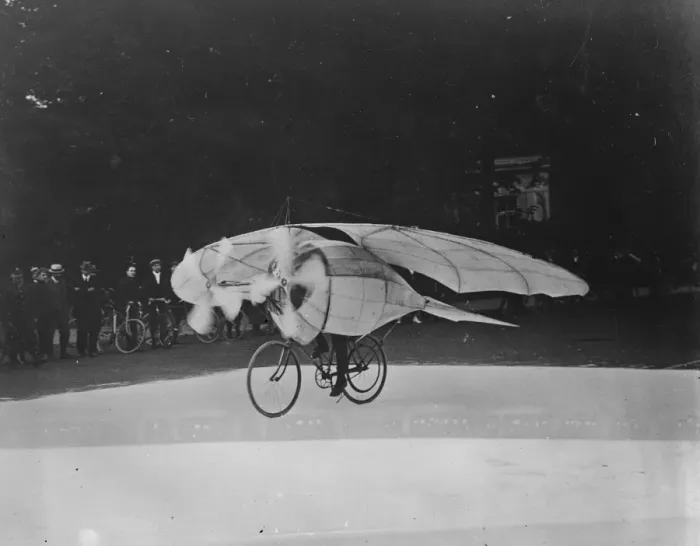 Framed Print : Man power planes try for 10, 000 Francs prize A man driven aeroplane at Paris Framed Print : Man power planes try for 10, 000 Francs prize A man driven aeroplane at Paris
