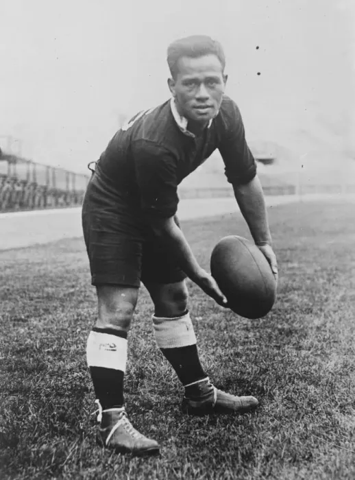 Framed Print : The Maoris in Paris. W Shortland, the smallest man in the team. 11 October 1925 Framed Print : The Maoris in Paris. W Shortland, the smallest man in the team. 11 October 1925