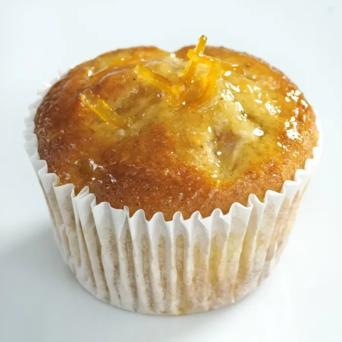 Framed Print : Marmalade glazed muffin on white background credit: Marie-Louise Avery / thePictureKitchen Framed Print : Marmalade glazed muffin on white background credit: Marie-Louise Avery / thePictureKitchen