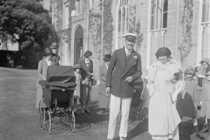 Framed Print : Marques of Angleseys tenants and the Anglesey twins Twin son and daughter of Lord