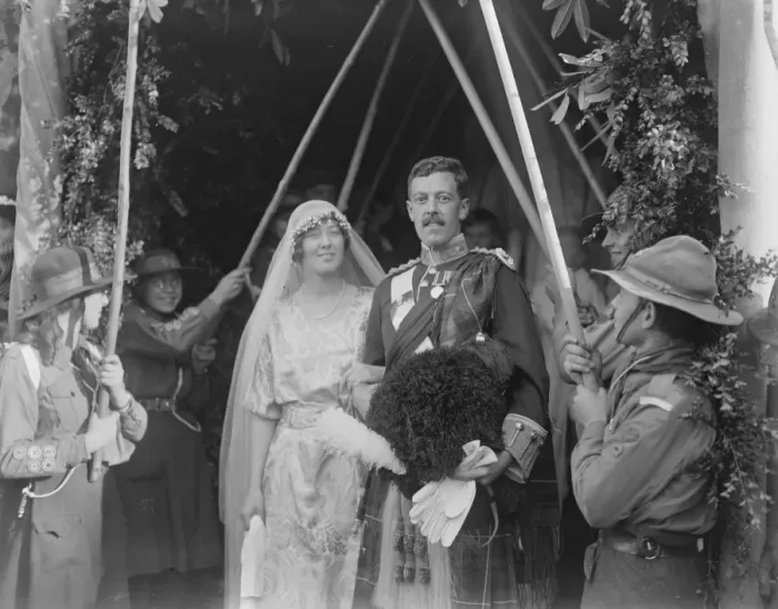 Framed Print : Marquesss daughter married Lady Phyllis Harvey and Captain Duncan Macrae were Framed Print : Marquesss daughter married Lady Phyllis Harvey and Captain Duncan Macrae were