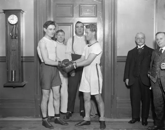 Framed Print : A Marquis in the boxing ring. The Marquis of Clydesdale ( right ), captain of Framed Print : A Marquis in the boxing ring. The Marquis of Clydesdale ( right ), captain of