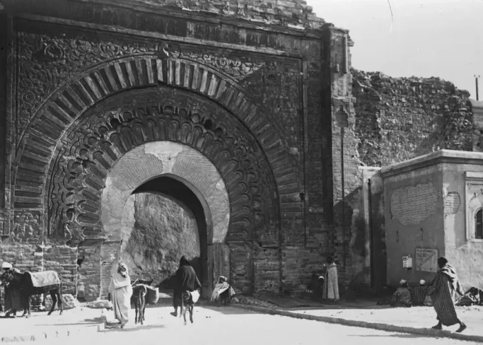 Framed Print : Marrakech ( Morocco City ) The Aganan ( Portuguese ) Gate. 16 October 1926
