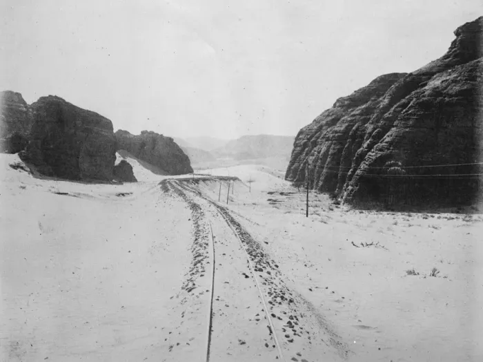 Framed Print : Mecca and Medina. Pass of Abu Taka. The narrow Pass of Abu Taka on the Hejaz Railway Framed Print : Mecca and Medina. Pass of Abu Taka. The narrow Pass of Abu Taka on the Hejaz Railway