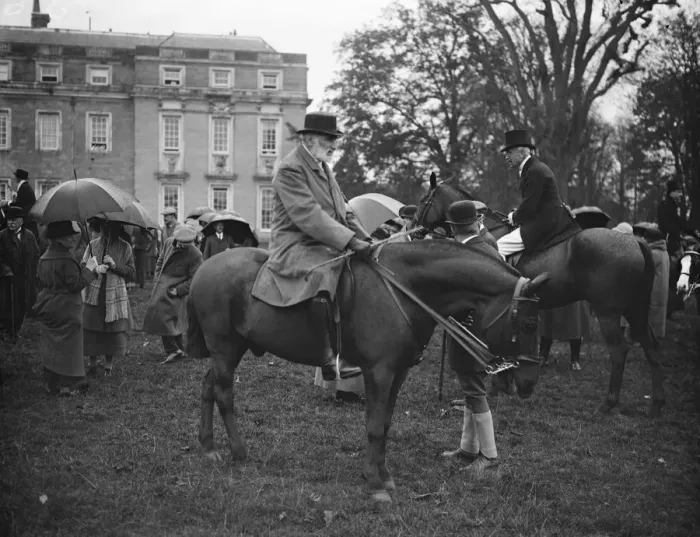 Framed Print : Meet of Leconfield Hounds at Petworth House, Sussex. The Hon Edward Lascelles Framed Print : Meet of Leconfield Hounds at Petworth House, Sussex. The Hon Edward Lascelles