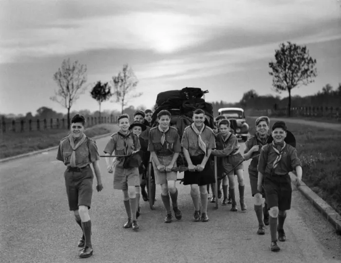 Framed Print : Some of the members of the 8th Bexleyheath Company of Boy Scouts decided to save