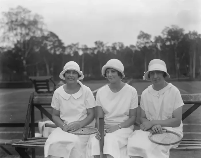 Framed Print : Members of the Australian ladies lawn tennis team shine at St Georges Hill Framed Print : Members of the Australian ladies lawn tennis team shine at St Georges Hill
