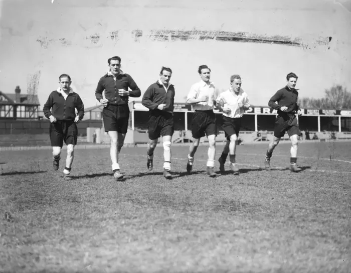 Framed Print : Members of the England team who meet Scotland in the soccer international at Wembley on Saturday Framed Print : Members of the England team who meet Scotland in the soccer international at Wembley on Saturday