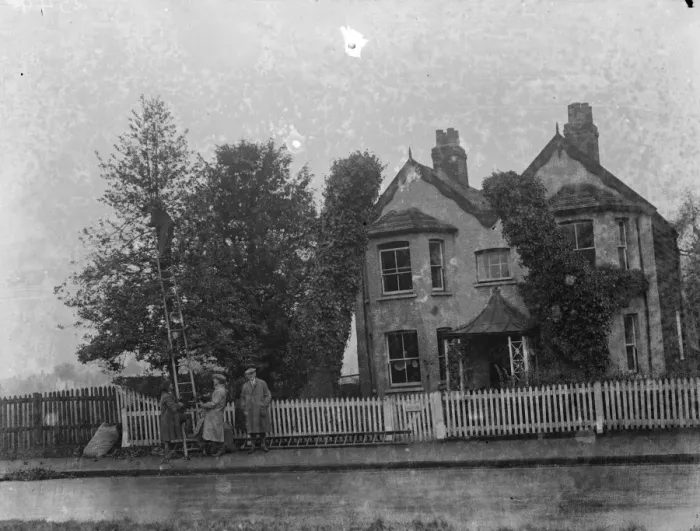 Framed Print : Men cutting holly at Chislehurst, Kent. 1935 Framed Print : Men cutting holly at Chislehurst, Kent. 1935