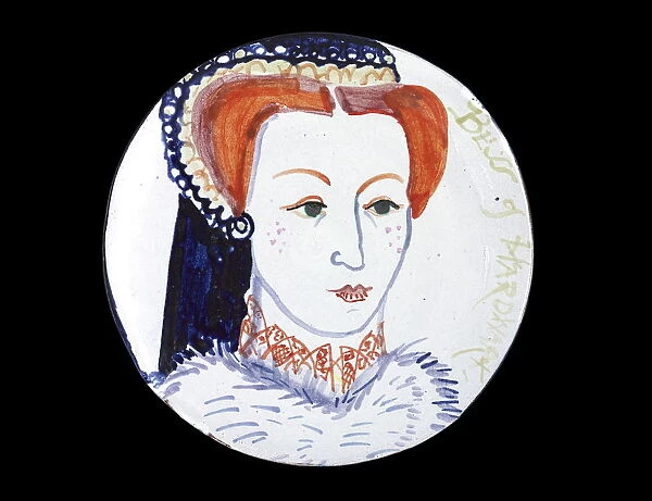 Michaela Gall - tudor portrait plates Bess of Hardwick