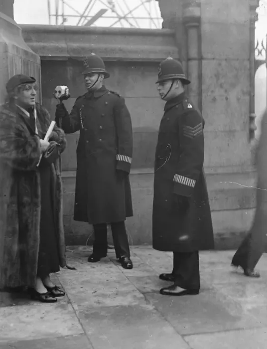 Framed Print : Microphones were used by the police for the marshalling and summoning of cars Framed Print : Microphones were used by the police for the marshalling and summoning of cars