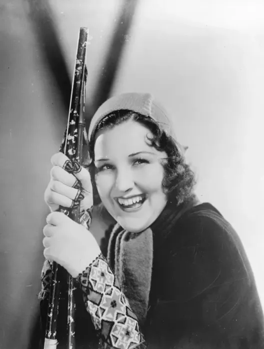 Framed Print : For Miladys winter wear. Miss Marjorie King, the film star, wearing a boyish Framed Print : For Miladys winter wear. Miss Marjorie King, the film star, wearing a boyish