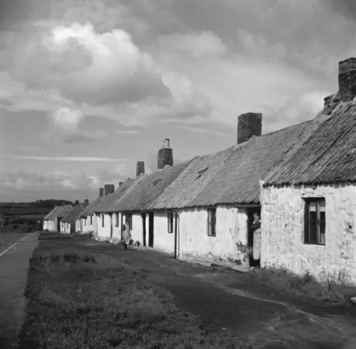 Framed Print : Miners cottages in Northumberland. 1938