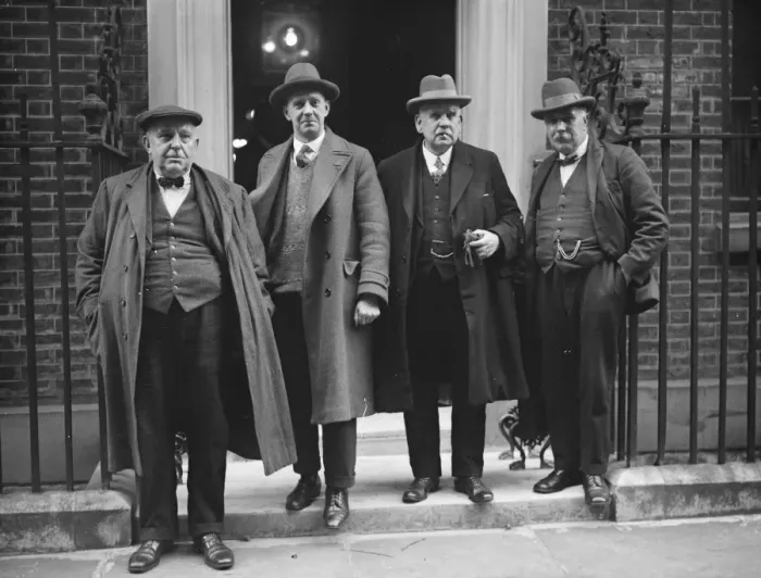 Framed Print : Miners unexpected move, visit to the premier Left to right, Mr Herbert Smith Framed Print : Miners unexpected move, visit to the premier Left to right, Mr Herbert Smith