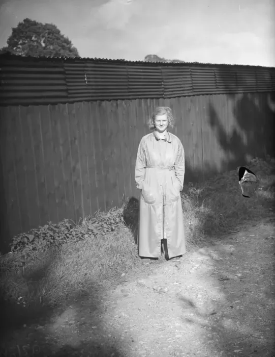 Framed Print : Miss Lillian Meads at Ridley Court Farm in New Ash Green, Kent, where a fire happened Framed Print : Miss Lillian Meads at Ridley Court Farm in New Ash Green, Kent, where a fire happened