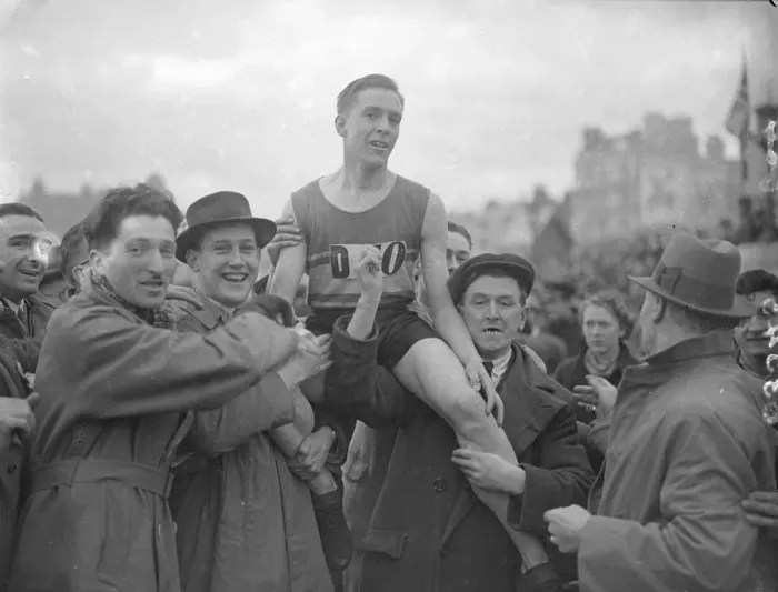 Framed Print : Mitcham wins London Brighton relay. Brookwood finishes first by a second. First Framed Print : Mitcham wins London Brighton relay. Brookwood finishes first by a second. First
