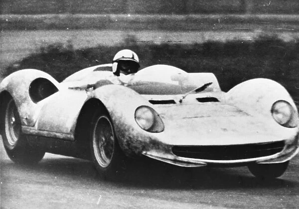 Modena Italy John Surtees is shown here trying out a New Ferarri GT prototype. February