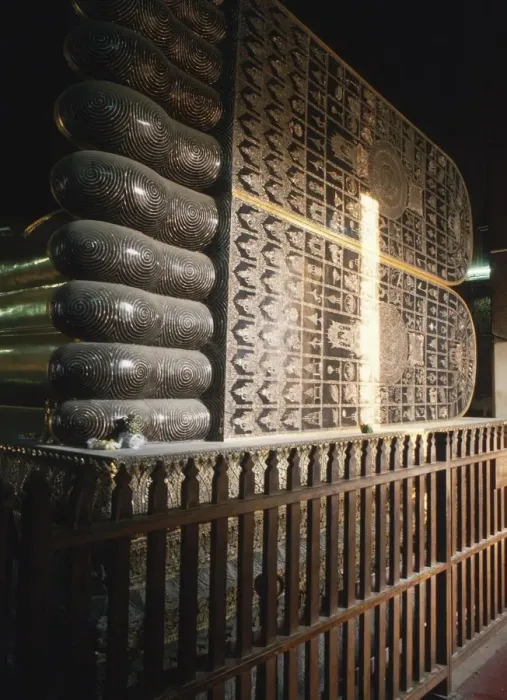Framed Print : Mother of pearl inlay of the 108 symbols on the soles Feet of the Giant reclining Framed Print : Mother of pearl inlay of the 108 symbols on the soles Feet of the Giant reclining