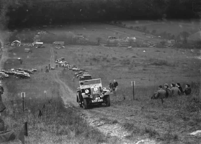 Framed Print : Motor hill climb. 1935