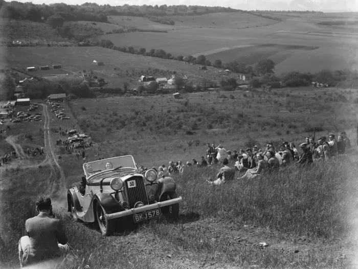 Framed Print : Motor hill climb at Farningham. 26 May 1937 Framed Print : Motor hill climb at Farningham. 26 May 1937