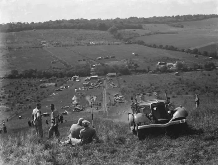 Framed Print : Motor hill climb at Farningham. 26 May 1937 Framed Print : Motor hill climb at Farningham. 26 May 1937