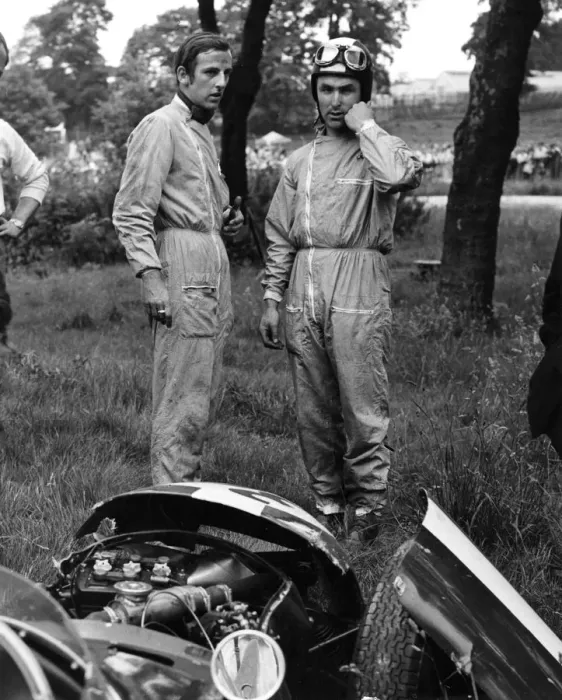Framed Print : Motor Racing Driver pictured after crashing his racing car Framed Print : Motor Racing Driver pictured after crashing his racing car