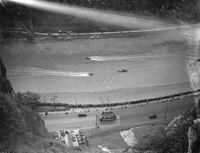 Framed Print : Motorboat racing in the Bristol channel. 1938 Framed Print : Motorboat racing in the Bristol channel. 1938