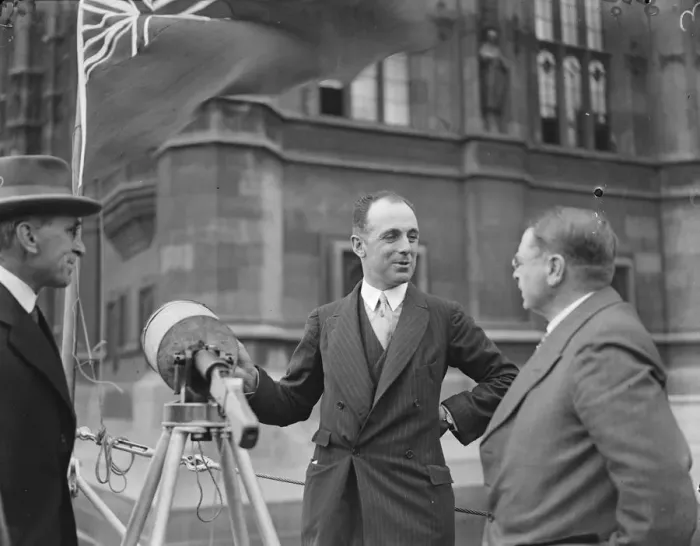 Framed Print : MPs inspect lifeboats off the House of Commons. Viscount Curzon, MP, on board Framed Print : MPs inspect lifeboats off the House of Commons. Viscount Curzon, MP, on board