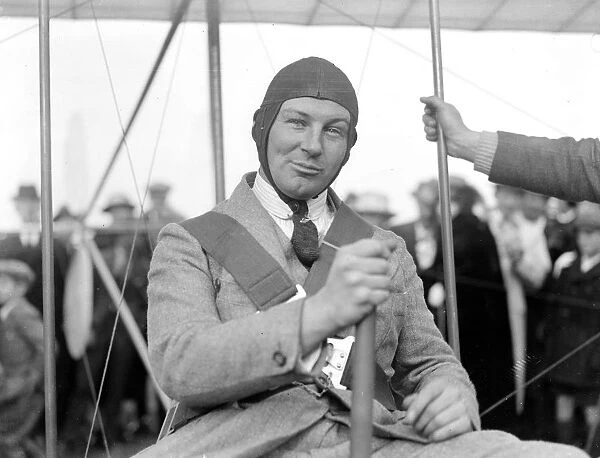 Mr Anthony Fokker, the famous Dutch airman, gives a gliding demonstration at Peacehaven
