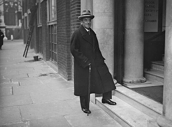 Mr Arthur Henderson, MP, the Socialist Party leader, pictured at Transport House
