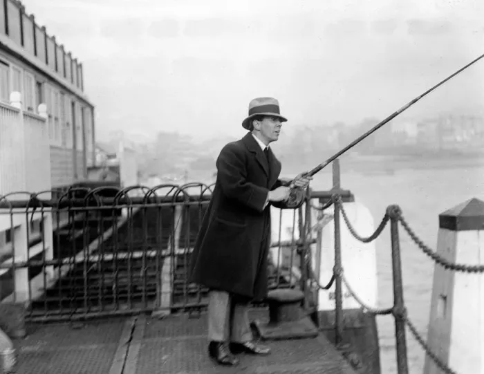Framed Print : Mr Billy Merson : English music hall performer and songwriter, seen here fishing Framed Print : Mr Billy Merson : English music hall performer and songwriter, seen here fishing