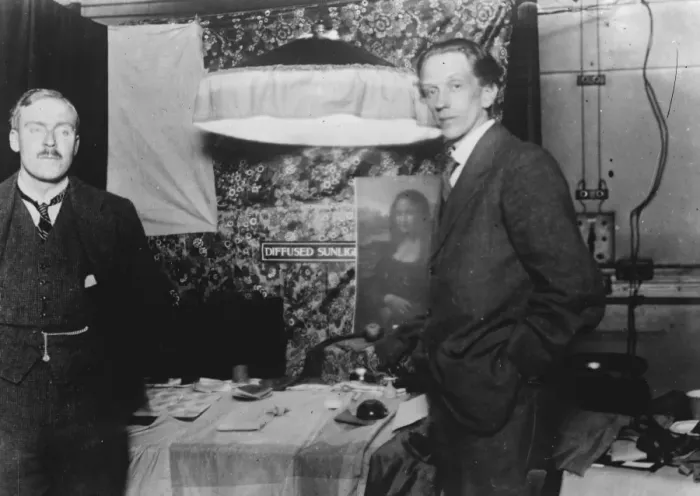 Framed Print : Mr George Sherringham ( 13 November 1884 ? 11 November 1937 ) and his new lamp Framed Print : Mr George Sherringham ( 13 November 1884 ? 11 November 1937 ) and his new lamp