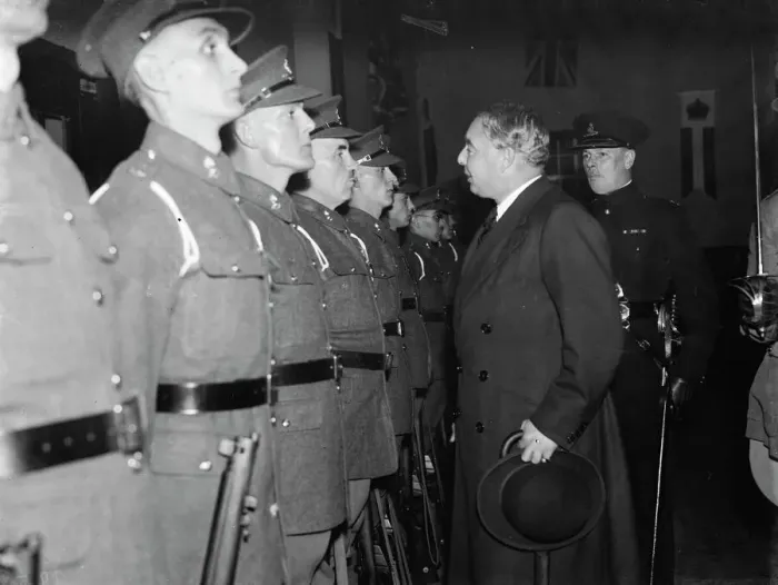 Framed Print : Mr Hore Belisha opens the Territorial Drill Hall in Lamorbey, Kent