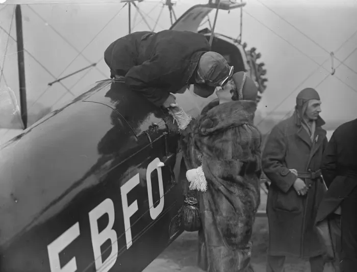 Framed Print : Mr A J Cobham leaves Croydon on his 8, 000 miles flight to the Cape. Mr Cobham Framed Print : Mr A J Cobham leaves Croydon on his 8, 000 miles flight to the Cape. Mr Cobham
