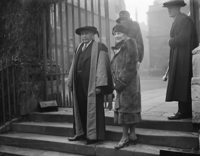 Framed Print : Mr Kellogg receives degree at Oxford. Mr Kellogg, the former United States Secretary of State