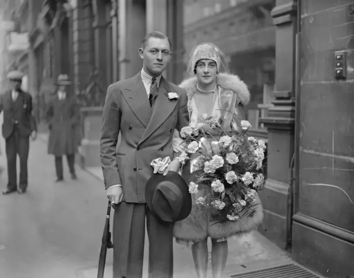 Framed Print : Mr Ormonde J Wedlake and Miss Elwy Jones ( daughter of Mr and Mrs Stanley D Jones